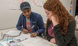 Students in the Math Center